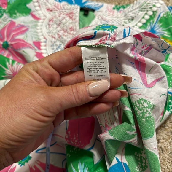 Talbots white with floral print tunic in size 2X - Picture 10 of 10